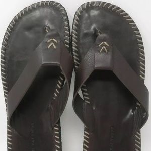 JOHN VARVATOS BROWN KENMARE LEATHER THONG 10 RARE